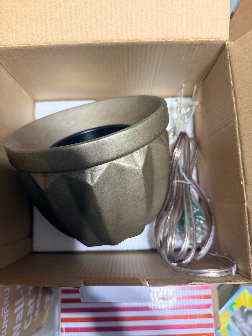 Gold Canyon Metallic Gold Faceted Vase